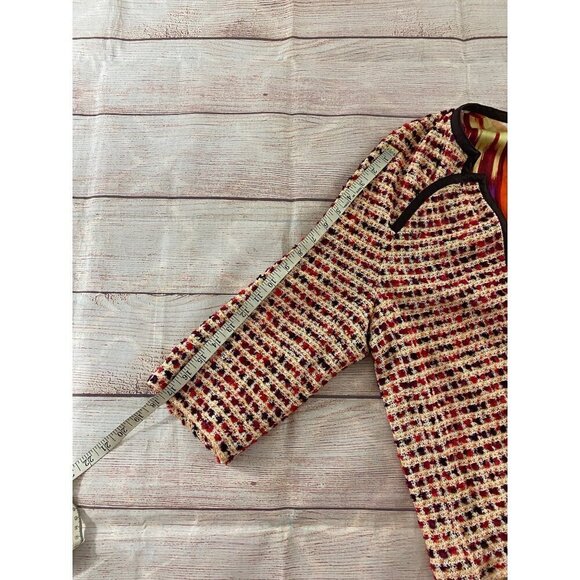 CoCa By St John Women's Colorful Casual Open Front Half Sleeve Jacket - Large - Picture 7 of 12